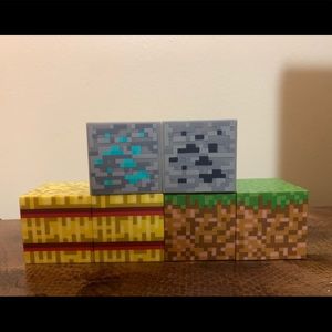Minecraft Plastic Block Bundle Set (Count 6)